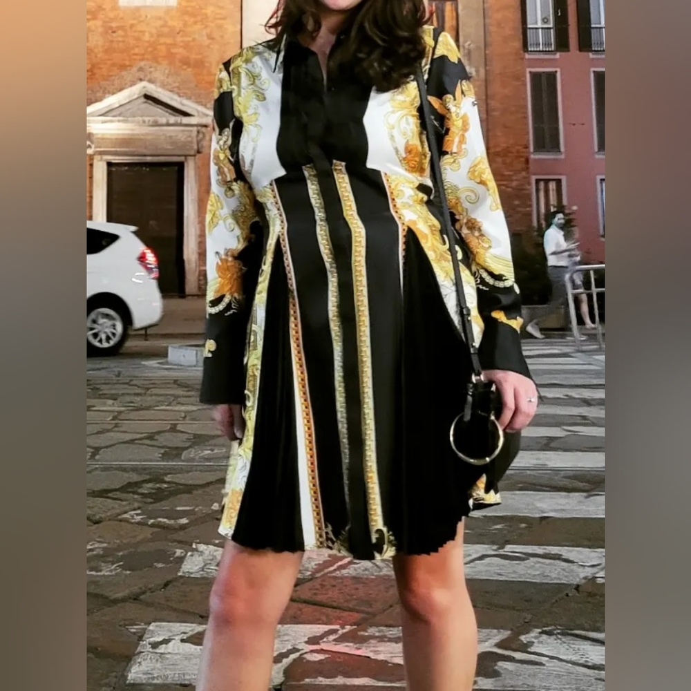 Versace Long Sleeve Dress